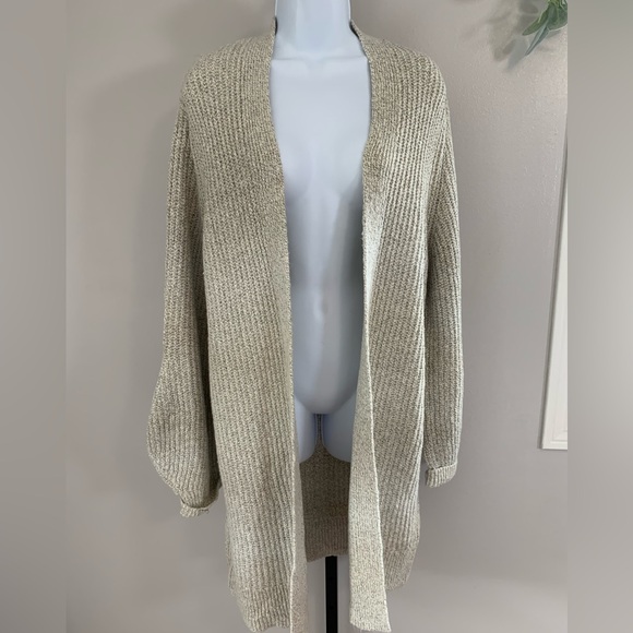 Gap Cozy Cream Open-Front Cardigan - Picture 1 of 16